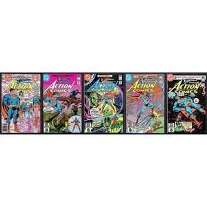 DC Comics Action Comics #500 513 514 516 517 Superman Comic Lot 5x VF+